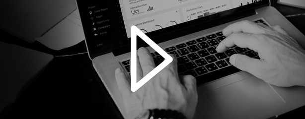 Businessman Using Laptop Working Graphic Concept