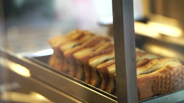 Taiyaki, Japanese traditional dessert. Pancake in bream fish shape fill with red bean or other stuff