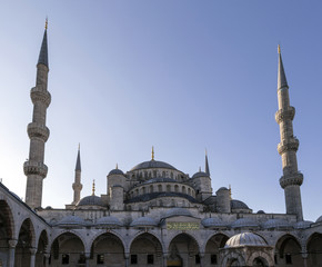 Fototapeta na wymiar Sultan Ahmed Mosque (Blue Mosque), Istanbul, Turkey.