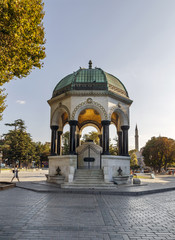 ISTANBUL, TURKEY - August 27 ,2015: The German Fountain, Sultana