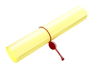 diploma scroll