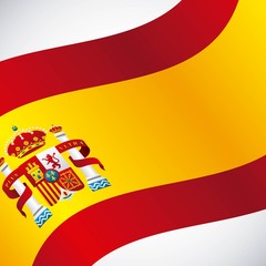 Fototapeta premium flag classic icon of Spanish culture vector illustration design