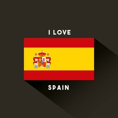 Fototapeta premium flag classic icon of Spanish culture vector illustration design