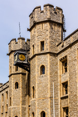 Tower of London - historic castle on River Thames bank. London.