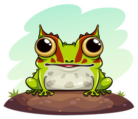 Horned frog cartoon
