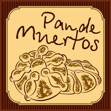Pan de muerto - Mexican bread of the dead - vector