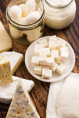 different kinds of cheese