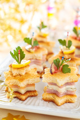 Starhaped holiday Appetizers.