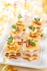 Starhaped holiday Appetizers.