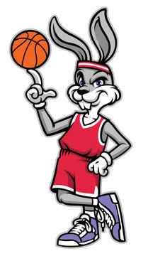 sporty look basketball rabbit