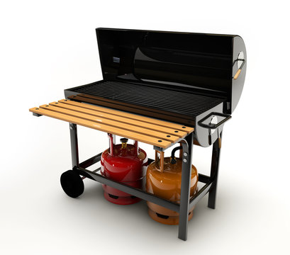 BBQ Grill on white background
