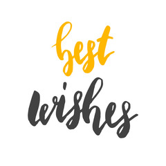 Best Wishes. Holiday seasonal brush letering