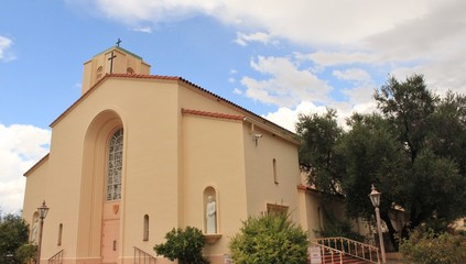 Fototapeta premium Beautiful Architectural Styles of Missions and Churches in the Desert Southwest.