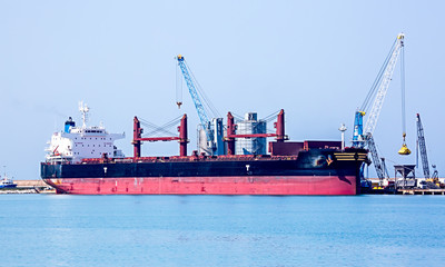 Cargo Ship at Docks