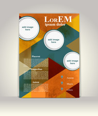 Flyer, brochure or magazine cover template