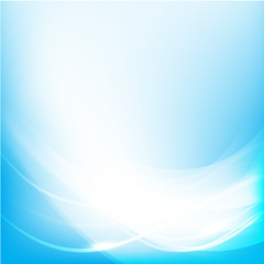 Abstract background blue wave curve and lighting element vector