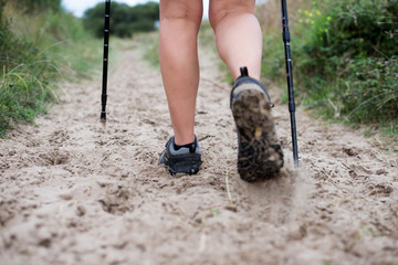 marche nordique au féminin