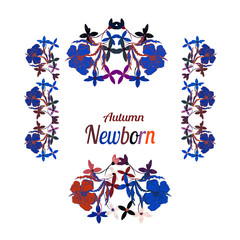 for invitation,card, postcard, banner, poster, birthday, bridal shower, autumn newborn .