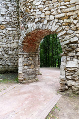 Fototapeta na wymiar Stone passage into the fortress