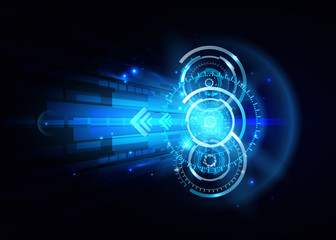 vector background abstract technology communication concept, futuristic background, techno circle