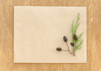 Envelope with decoration