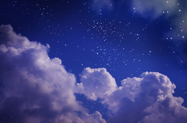 night sky with stars.