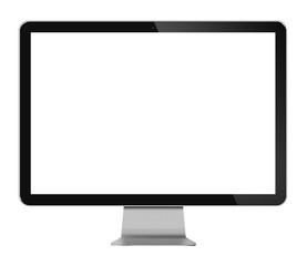 3D illustration of Computer Monitor LCD Screen on white backgrou