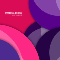 Vector material design background. Abstract creative concept layout template. For web and mobile app, paper art illustration design. style blank, poster, booklet. Motion wallpaper element. Flat ui.