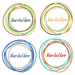 Set of colorful abstract vector circles. Vector banners and design elements.
