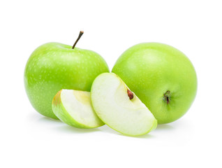 Green apple isolated on white background