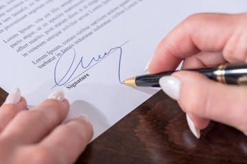 Signing of a contract