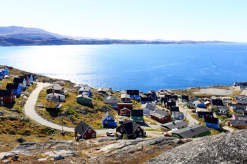 Colourful houses, Qaqortoq, Greenland, Europe