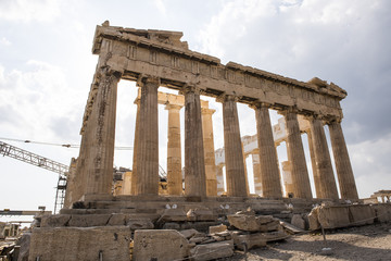 Obraz premium Parthenon auf der Akropolis in Athen (Baustelle), Griechenland