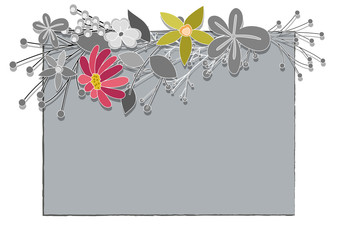 Hand-Drawn Flowers Vector Background