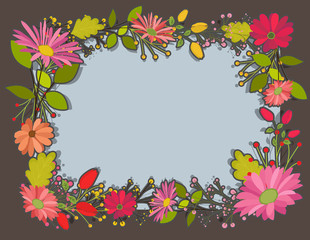 Love Flowers Frame