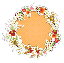 Flourish Wreath Vector Sticker