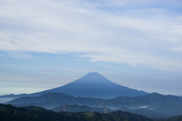 Early morning view of Mount Fuji in Japan