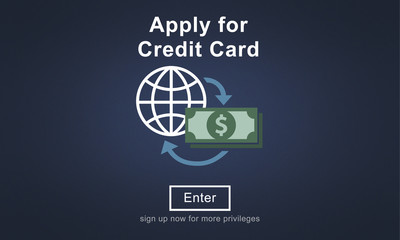 Fototapeta premium Apply for Credit Card Loan Payment Banking Concept