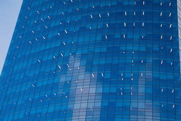 Buenos Aires downtown skyscrapers with blue mirror