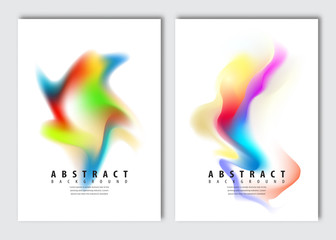 Vector card templates. Watercolor paint splashes. Flyer, abstract background, cover, poster design. A4 size.
