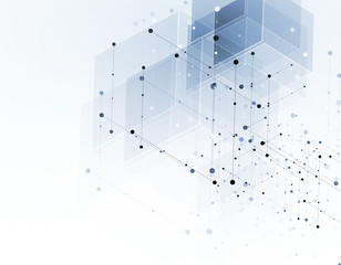 Fototapeta premium Abstract hexagon background. Technology polygonal design. Digital futuristic minimalism