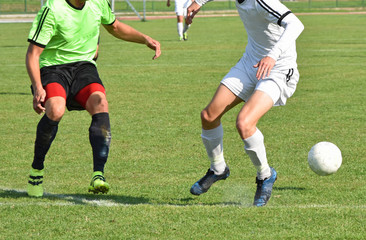 Obraz premium Playing soccer outdoors