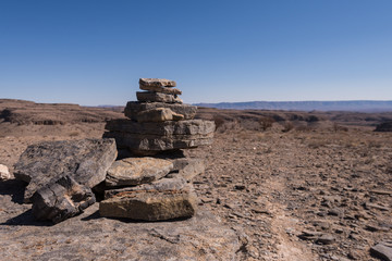 Fototapeta na wymiar Namibia Rock Cairns