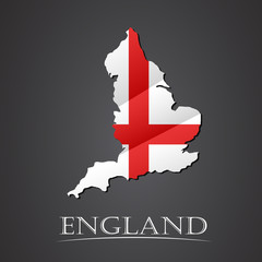 Map of england. vector illustration