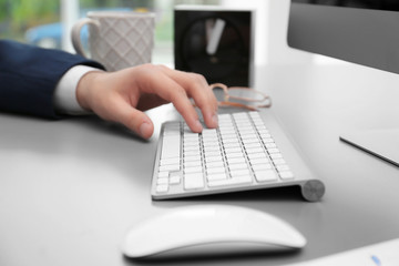 Businessman working in office