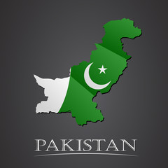 Map of pakistan. vector illustration