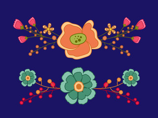 Comic Floral Dividers