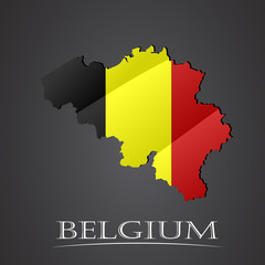 Obraz premium Map of belgium. vector illustration