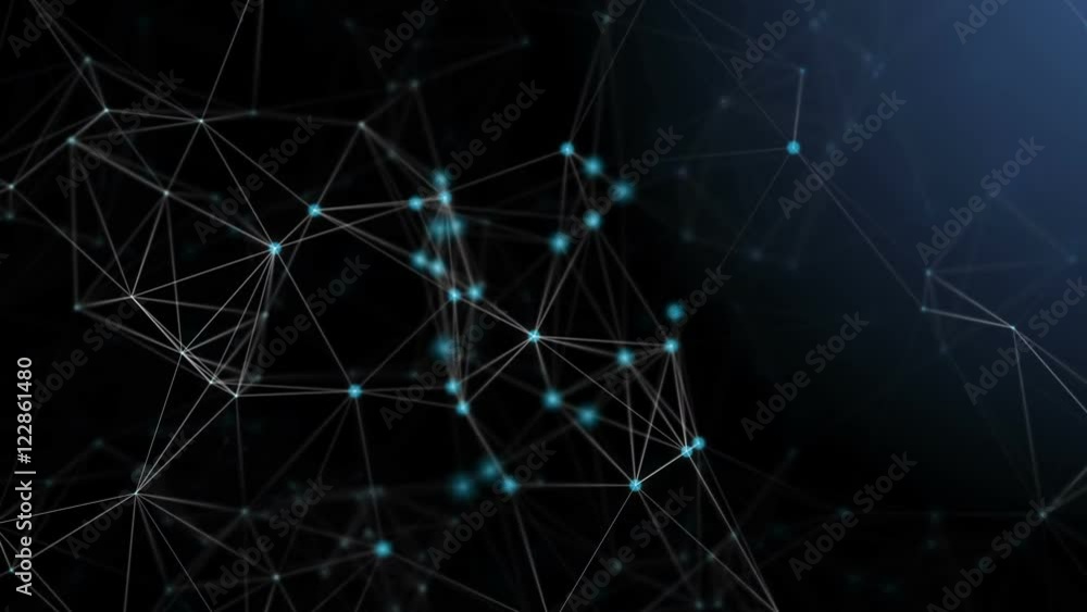 Poster plexus fantasy abstract technology and engineering background with original organic motion