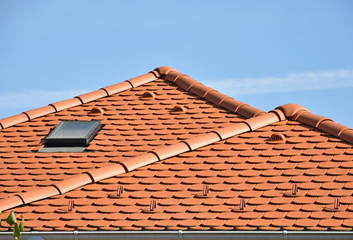 Roof tiles of a house